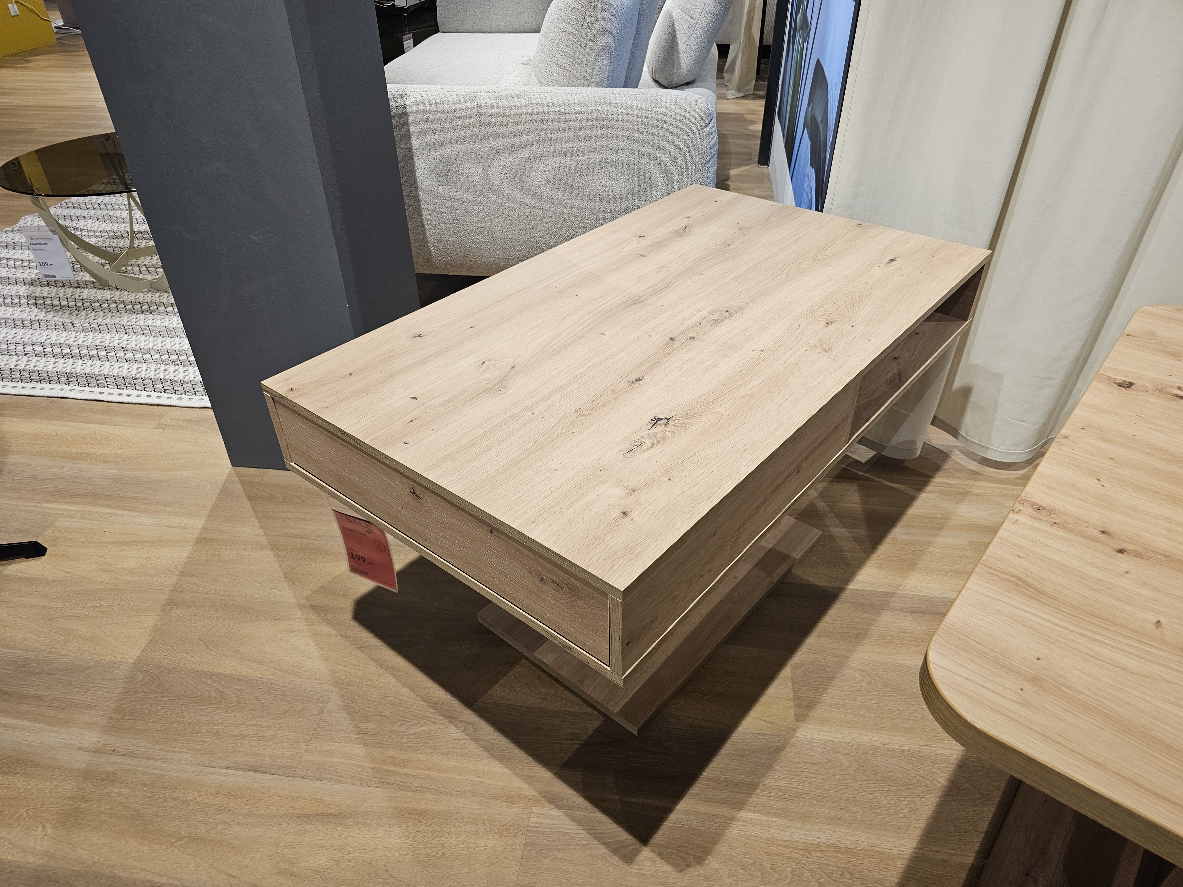 Couchtisch CORTADO in Artisan Eiche, Lowboard, Couchtisch, Holz, Eichenoptik, Schublade
