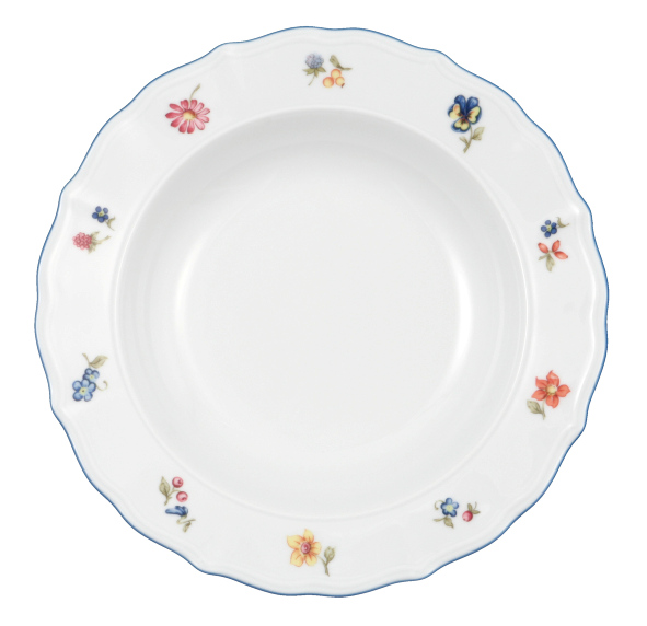 Seltmann Weiden Suppenteller rund 22,5cm Sonate 34032 Nostalgie , Porzellan, Töpferei, Mahlzeit, Teller, Platte
