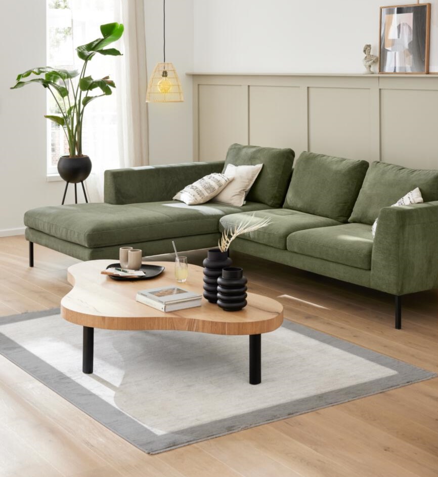 Roomio Couchtisch NO. 2002 ca. 103x173cmmit Platte aus Eiche Echtholzfurnier natur