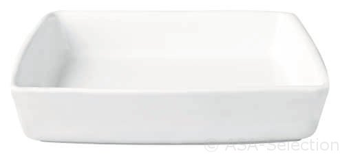 ASA Selection Auflaufform Grande in Farbe weiß glänzend, white dish, rectangular dish, oven-safe, ceramic, ramekin
