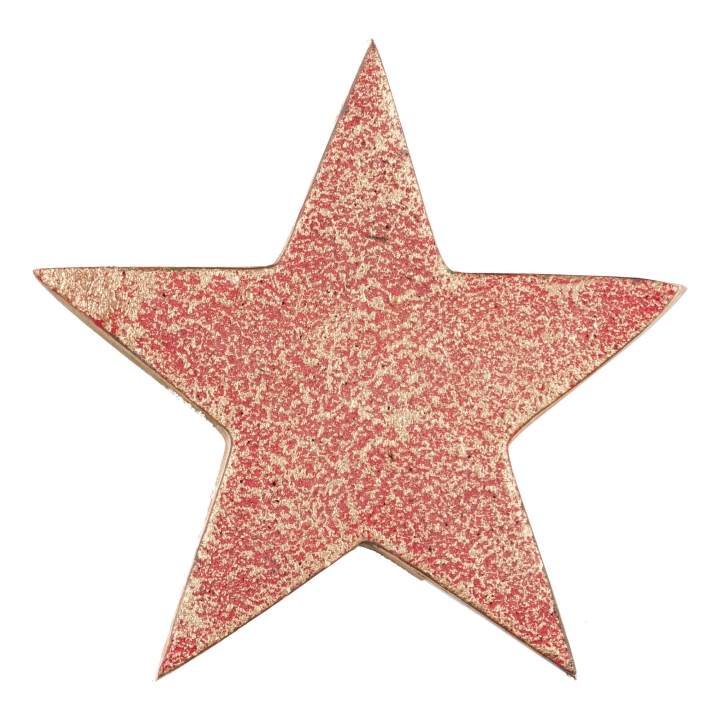 Gasper Holz Engel stehend in Farbe Rot, Symbol, Sternsymbol