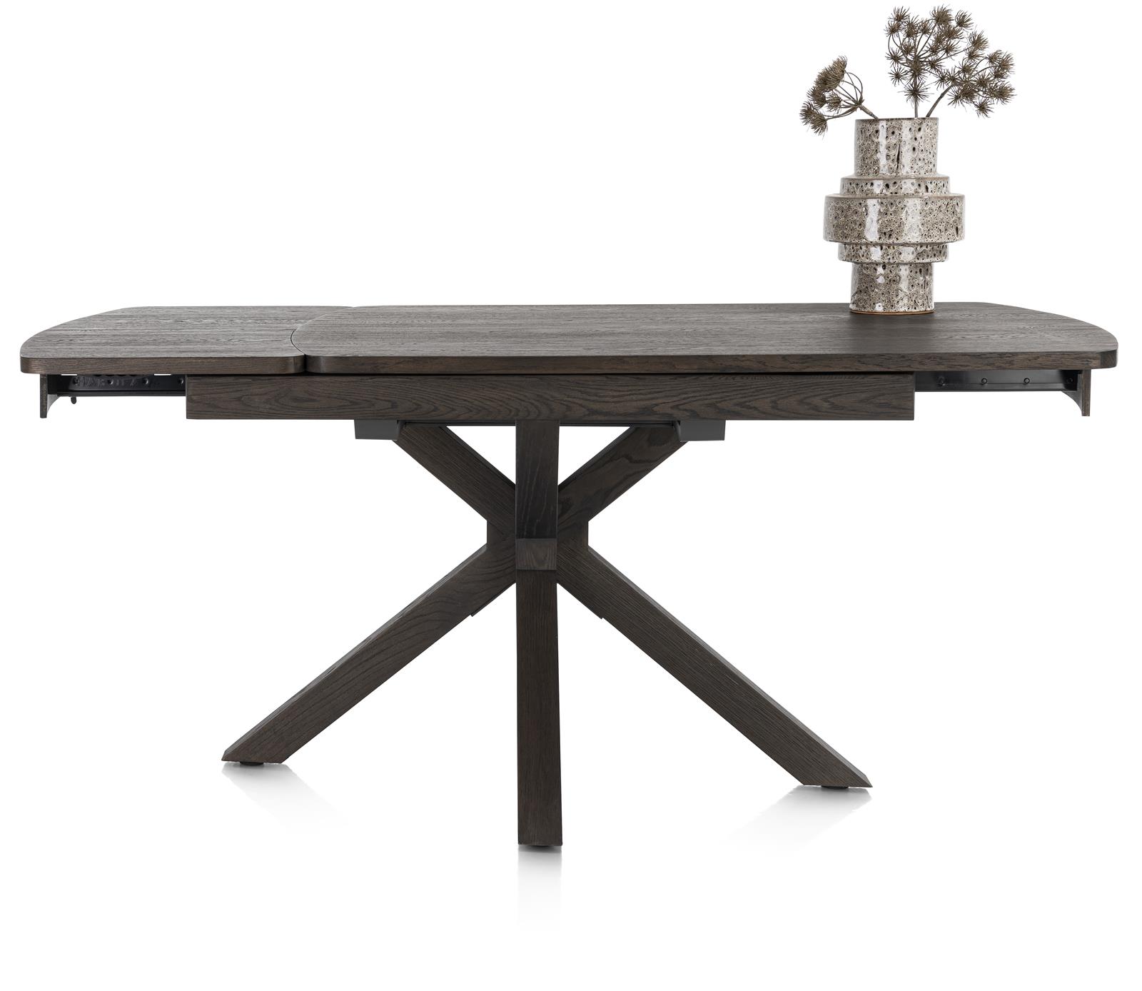 Henders & Hazel Ausziehtisch NYON ca. B100 H77 T140 cm in Eiche furniert Basalt
