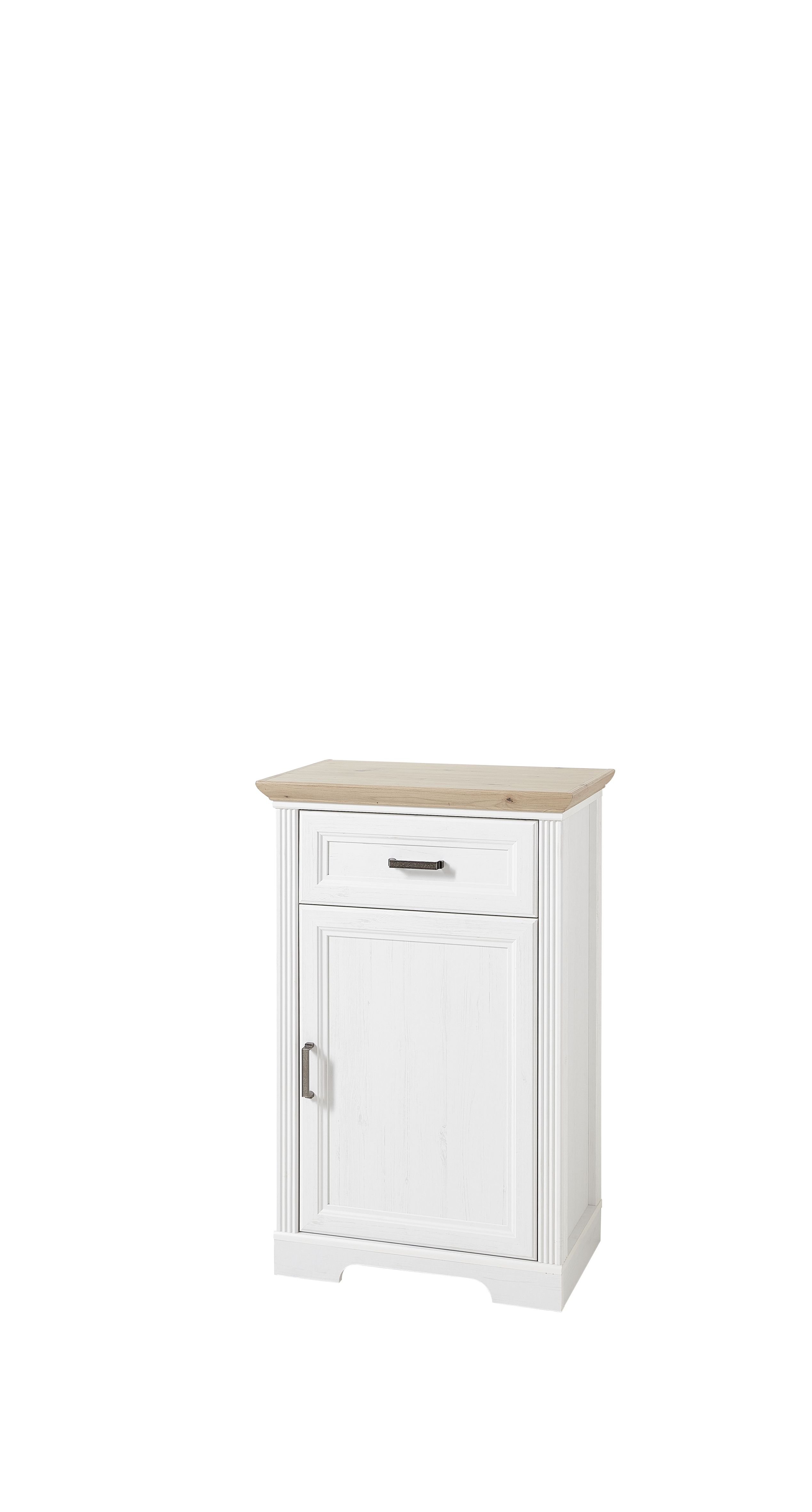 Schuhschrank B/H/T ca. 65/102/41 cm in Weiß Innostyle Schuhschrank Jasmin mit Front: Pinie hell MDF