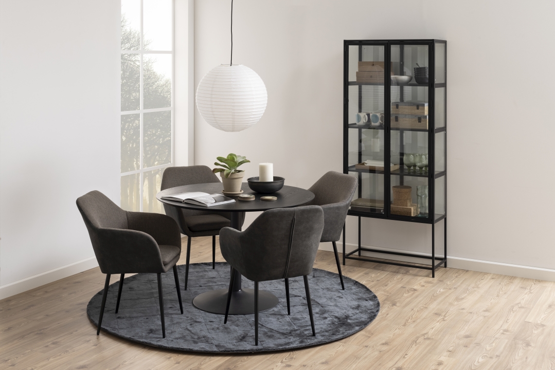 Vitrine SEAFORD in Schwarz Actona Vitrine SEAFORD in Metall schwarz