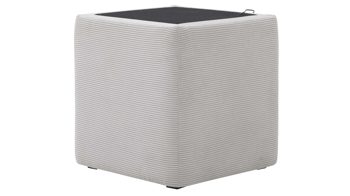 Interliving Würfelkonsole IL1418 ca. B48 H50 T48 cm in **Stoff Feincord silver 434004