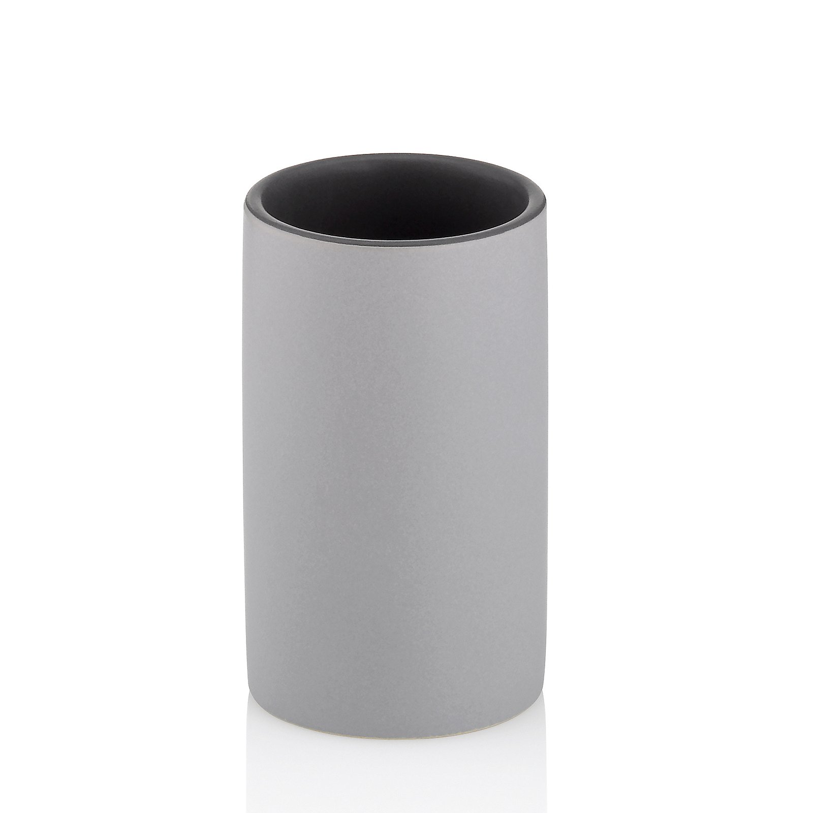 Kela Becher Matsi Keramik Grau, Zylinder, Grau, Vase, minimalistisch, Keramik
