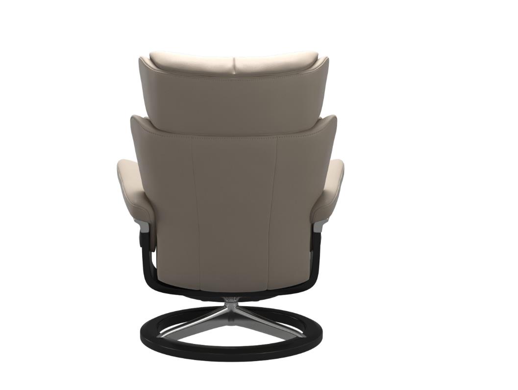 Stressless Sessel mit Hocker MAGIC ca. B91 H102 T150 cm in Leder Paloma 45 muschroom