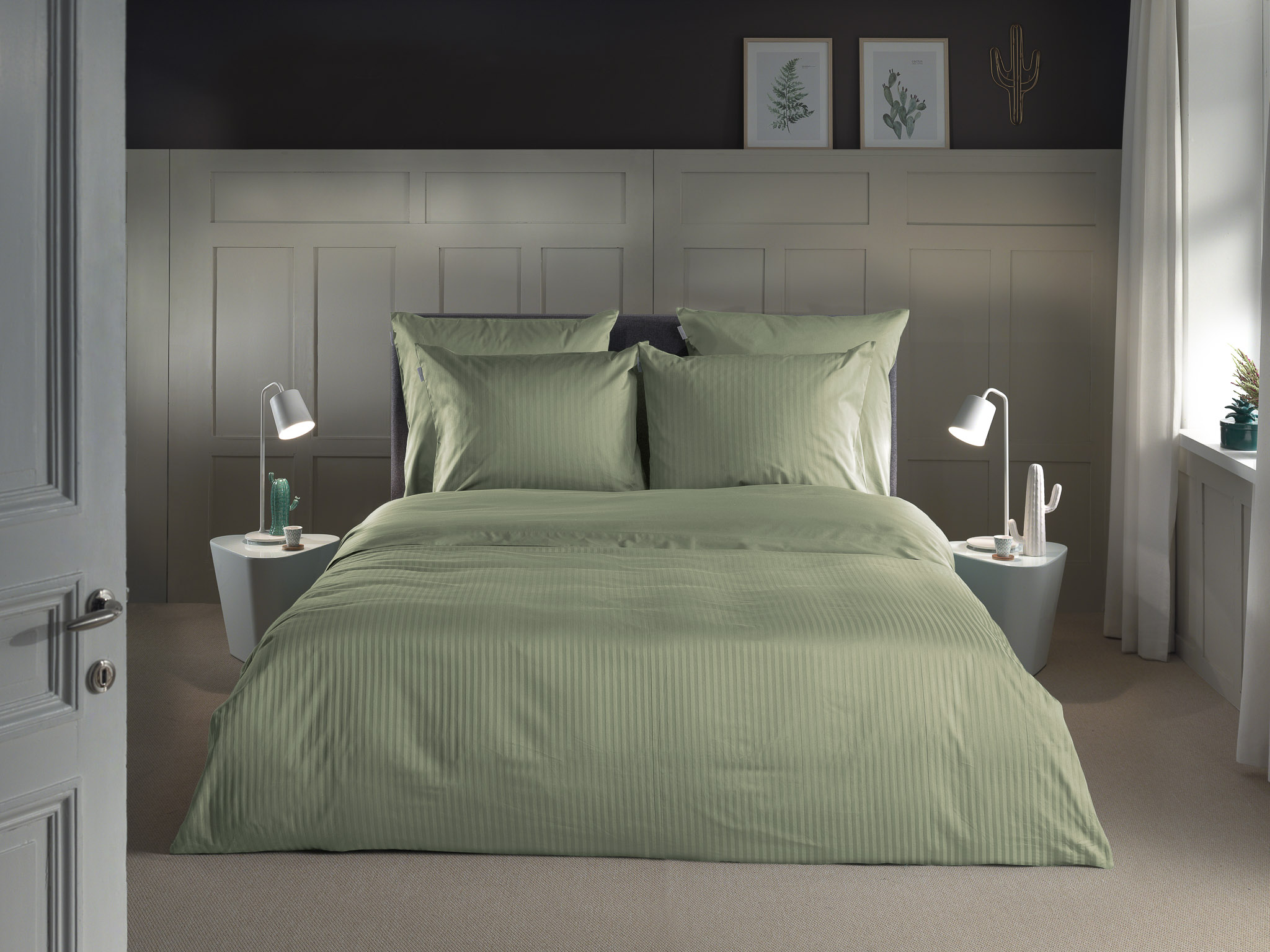 Heckettlane Bettwäsche ca. 155x220cm in Farbe Laurel-Green
