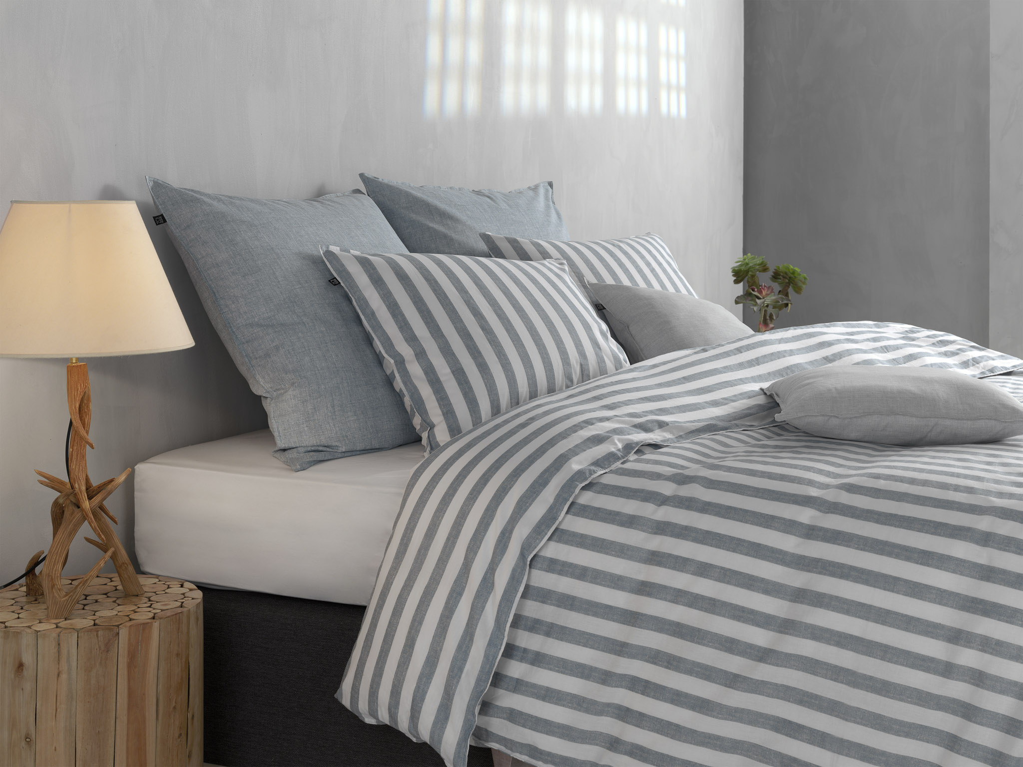 Heckettlane Bettwäsche ca. 155x220cm in Farbe Denim