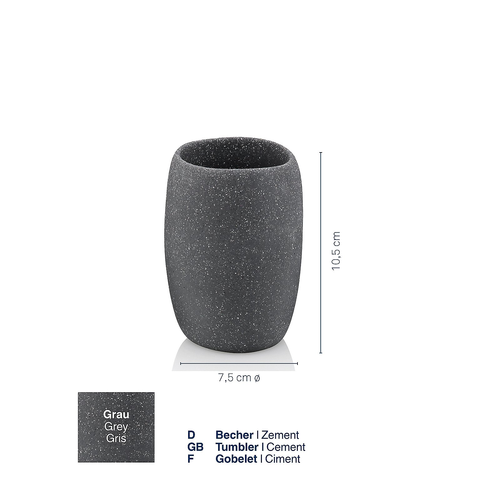 Kela Becher Roda grau RODA in Grau, Krug, Töpferei, Vase, Kochgeschirr, Topf