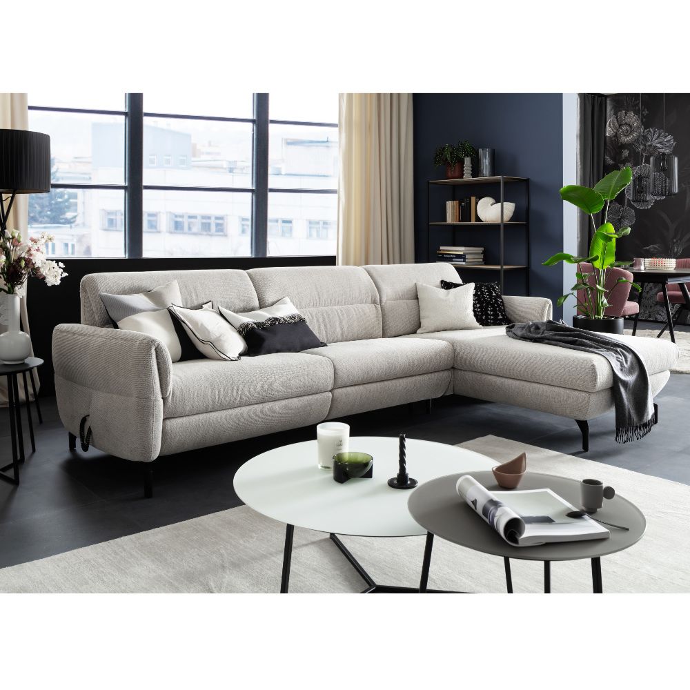 SCHÖNER WOHNEN-Kollektion Polsterrundecke SALERNO ca. 299 x 187 cm in Stoff Sneak beige