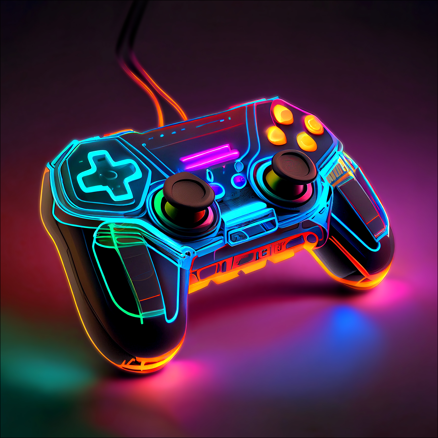 PRO ART Canvas-Art Junges Wohnen 30x30cm Neon Controller