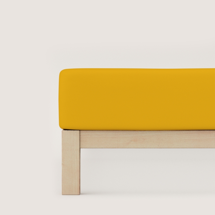Schlafgut Casual Spannbettlaken ca. 140x200-160x200cm in Farbe Yellow Deep
