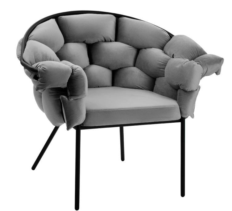 Eglo Living Sessel MANAMBOLOSY ca. B80 H65 T130 cm in grau, Moebel, Stuhl, Sessel