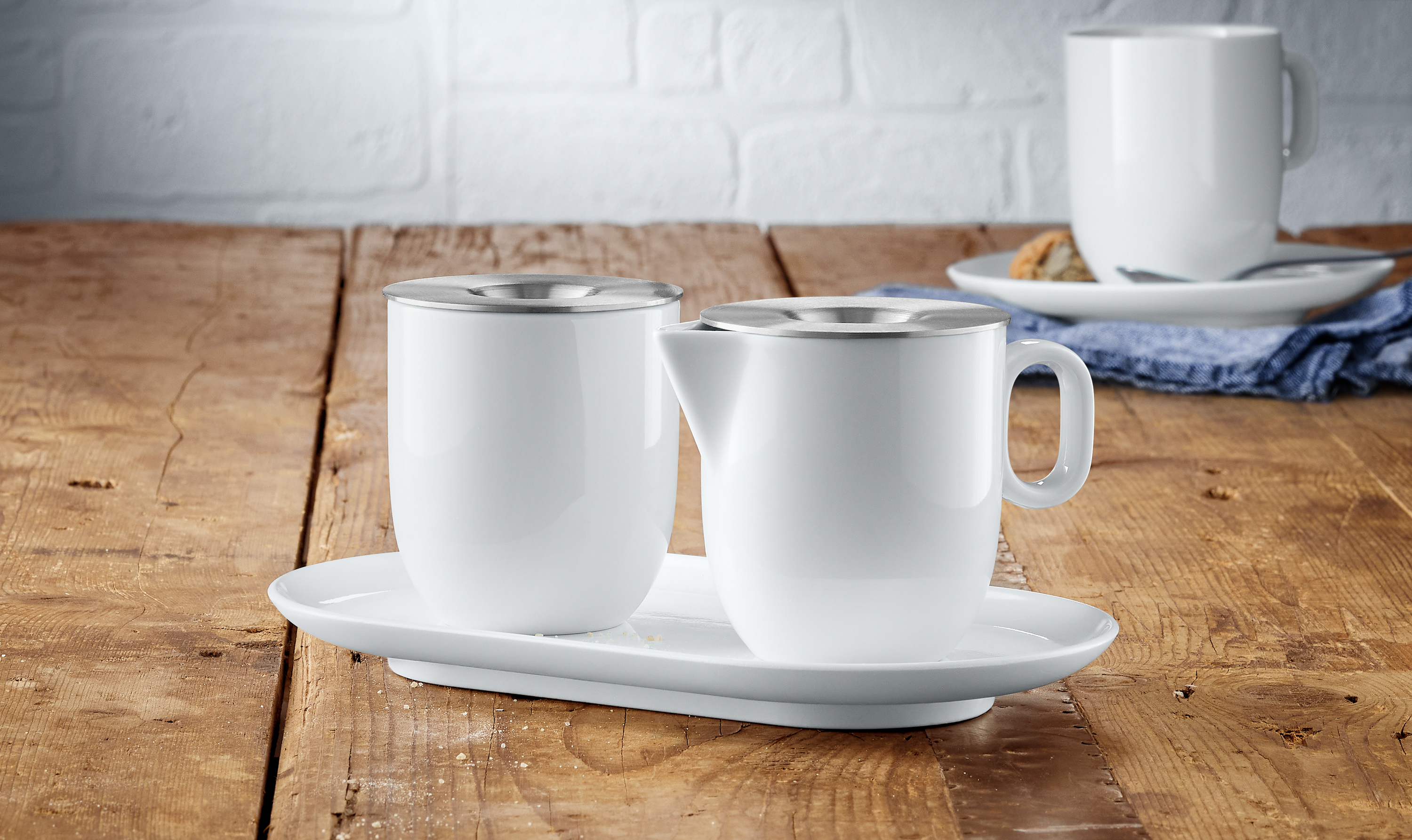 WMF Barista Zucker & Milch-Set in weiß WMF Barista Zucker & Milch-Set in weiß