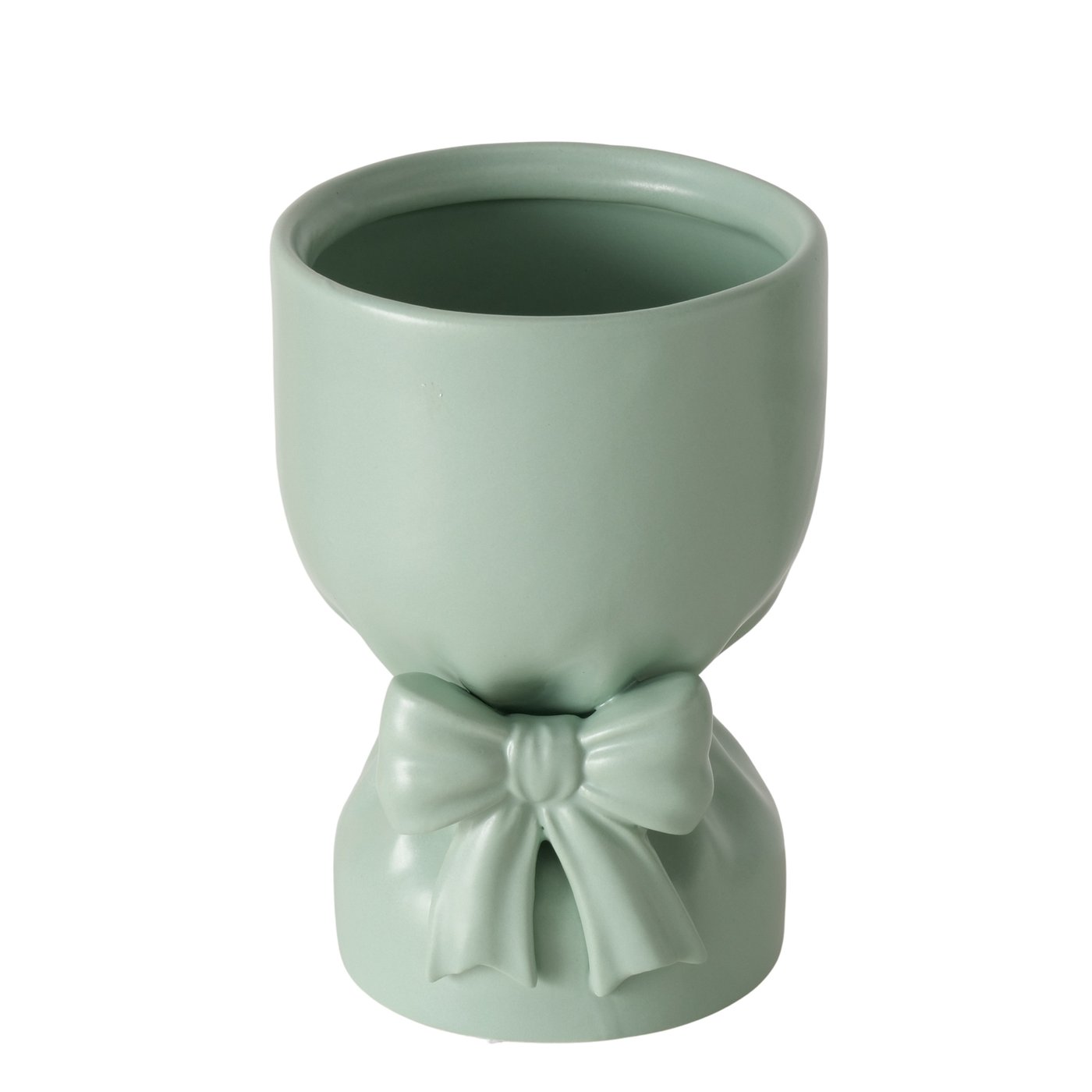 Boltze Vase Bowy in Farbe Porzellan grün