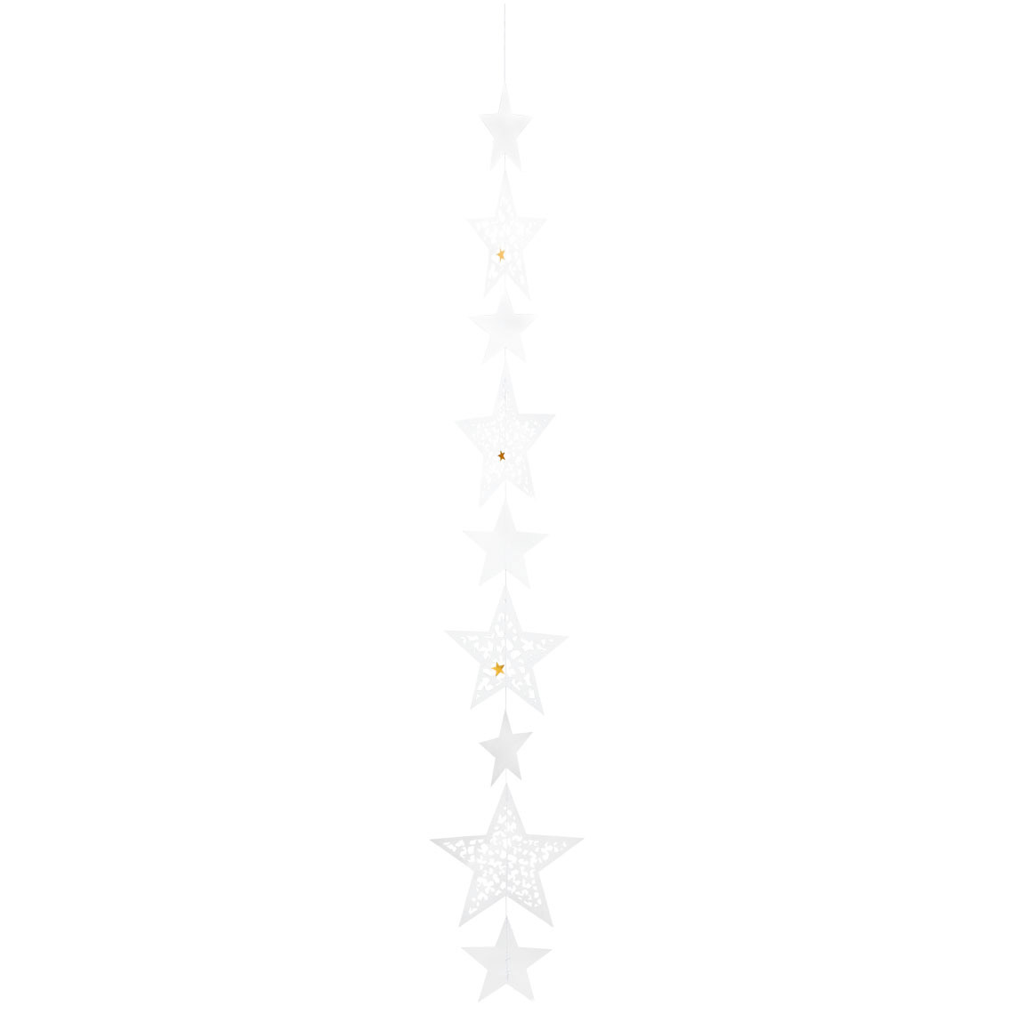 Räder Sternchenkette weiß/gold, sternenkette, anhänger, girlande, weihnachtsdeko, stern-motive