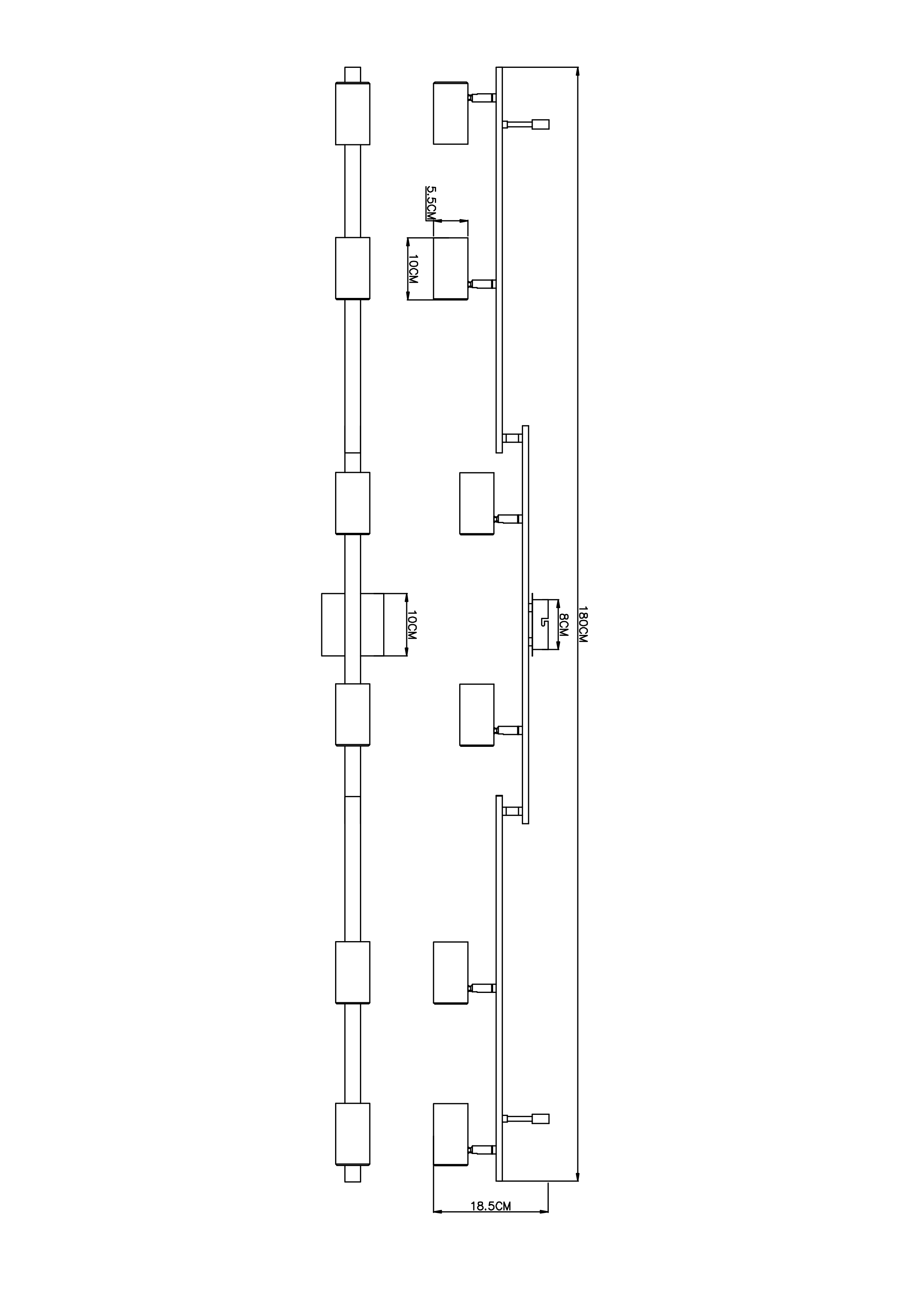 Strahler in Fb. Schwarz Matt, LED-Streifen, Beleuchtung, Doppelwand, Schranklicht, Montagehalterung