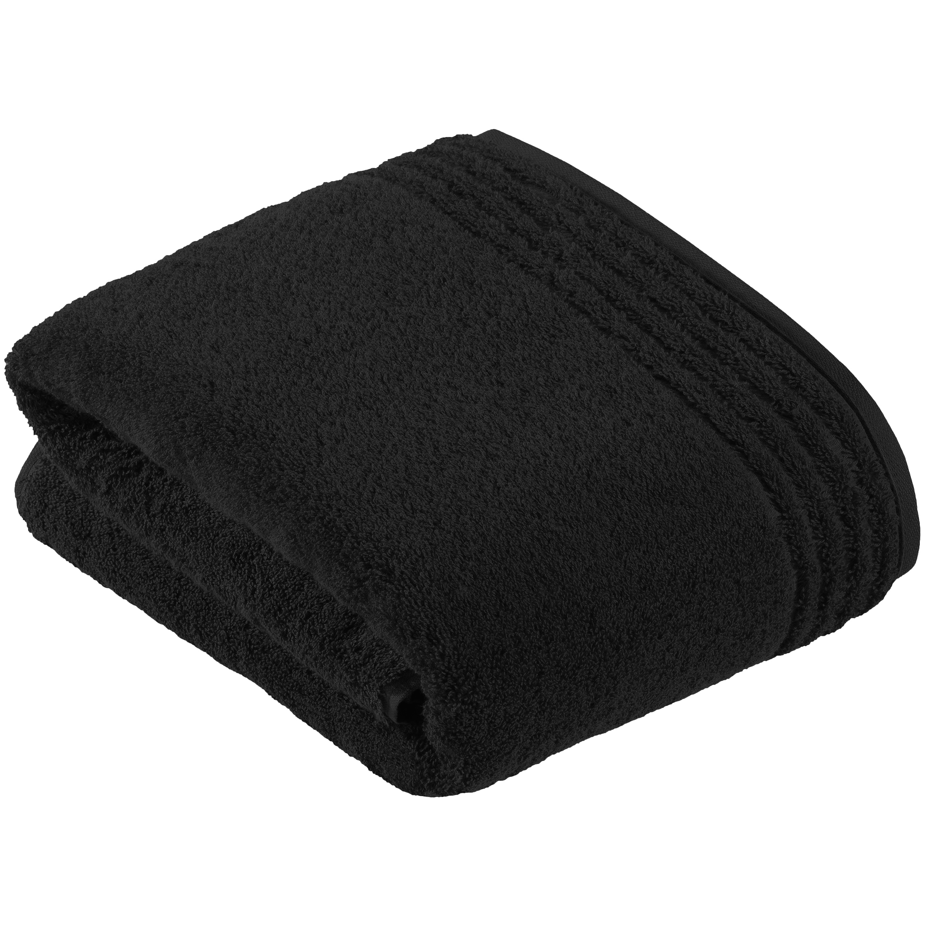 Vossen Badetuch Vienna Style Supersoft ca. 80x160cm in Farbe schwarz, Handtuch, Frottee, Schwarz, Baumwolle, Bordüre