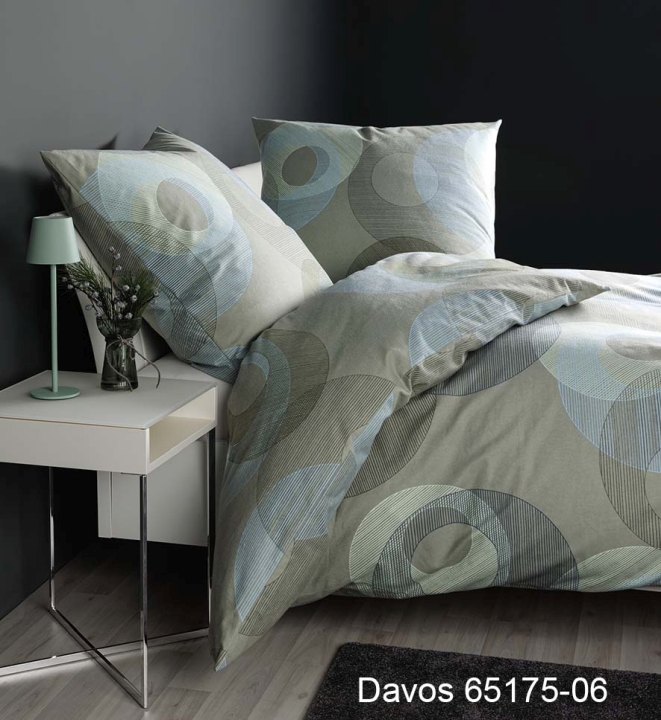Janine Design Bettwäsche DAVOS ca. 135x200cm in Farbe salbeigrün