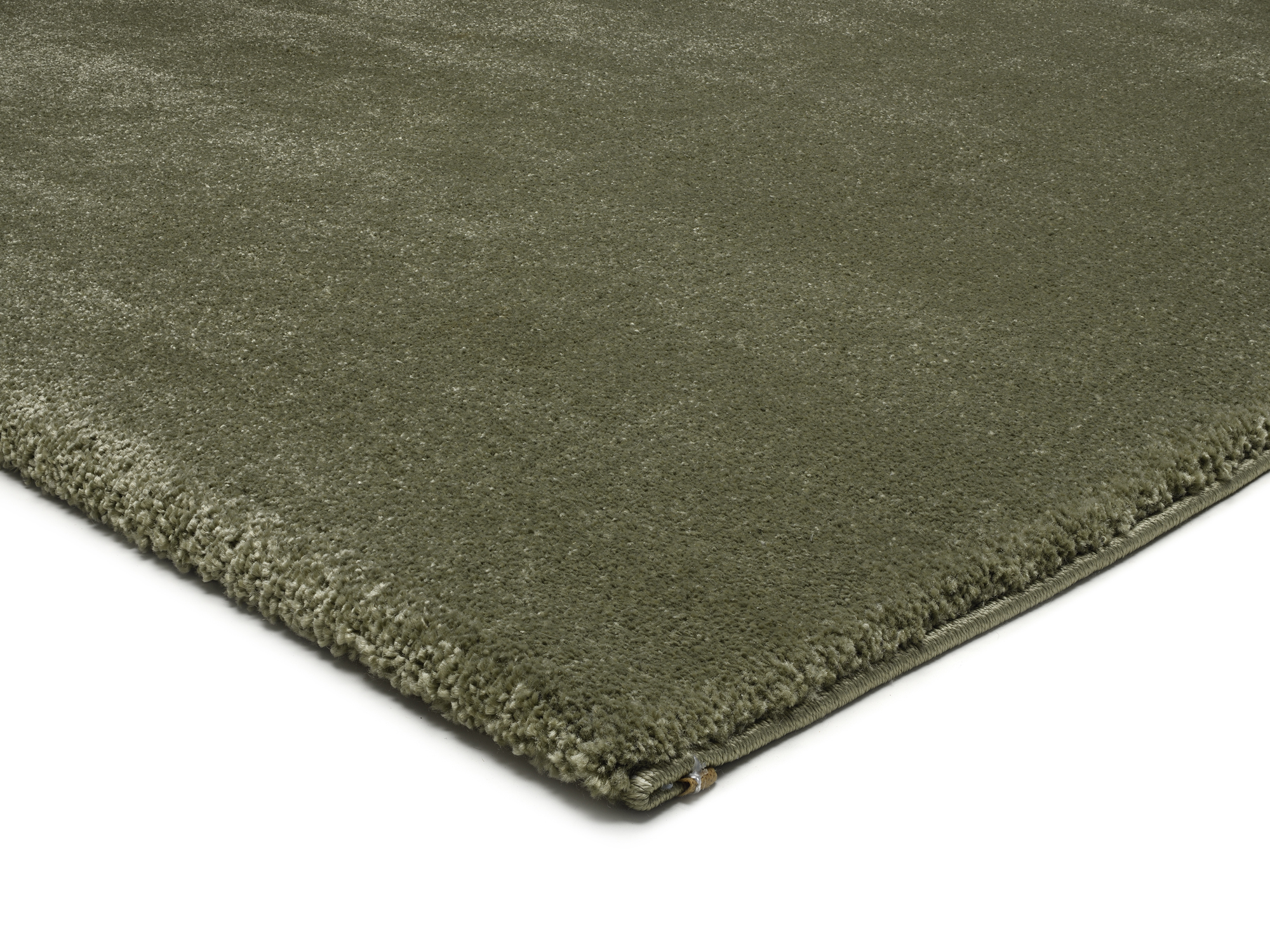 OCI Uni-Teppich PULSAR ca. 80x150cm in Farbe grün OCI Uni-Teppich PULSAR ca. 80x150cm in Farbe grün, Teppich, Kaminteppich, Olivgrün, Unifarbig, Kantenumschrift