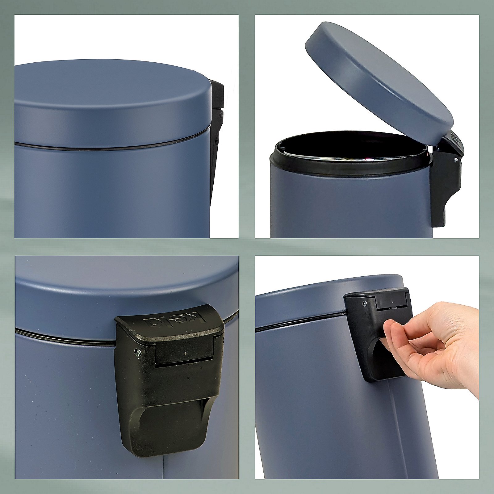 Kela Kosmetikeimer Monaco ROSE in Malvenblau Kela Kosmetikeimer Monaco ROSE in Malvenblau, Zinn, Kann