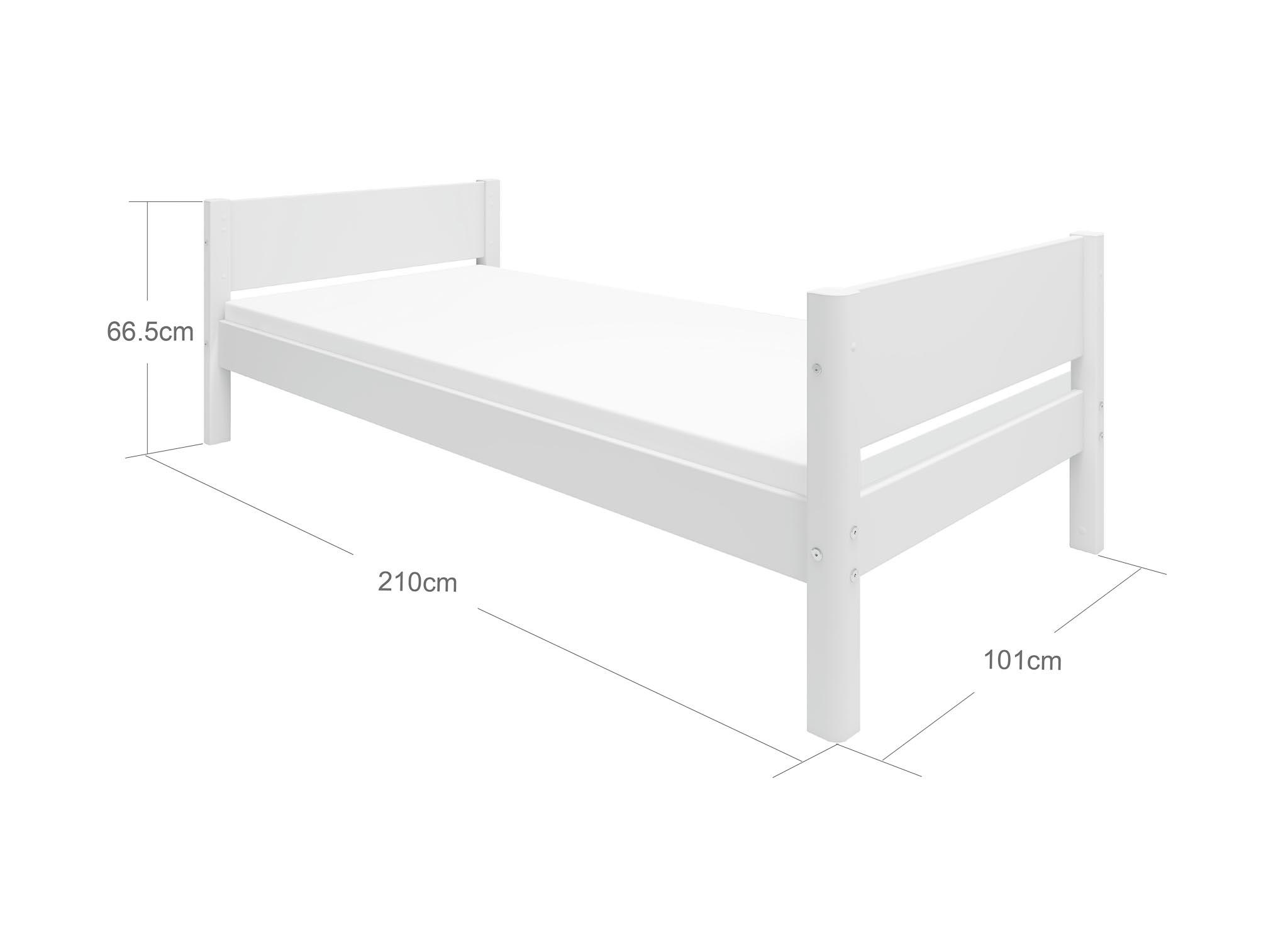 Flexa Einzelbett White, ca. 90 x 200 cm in weiß inkl. Lattenrost