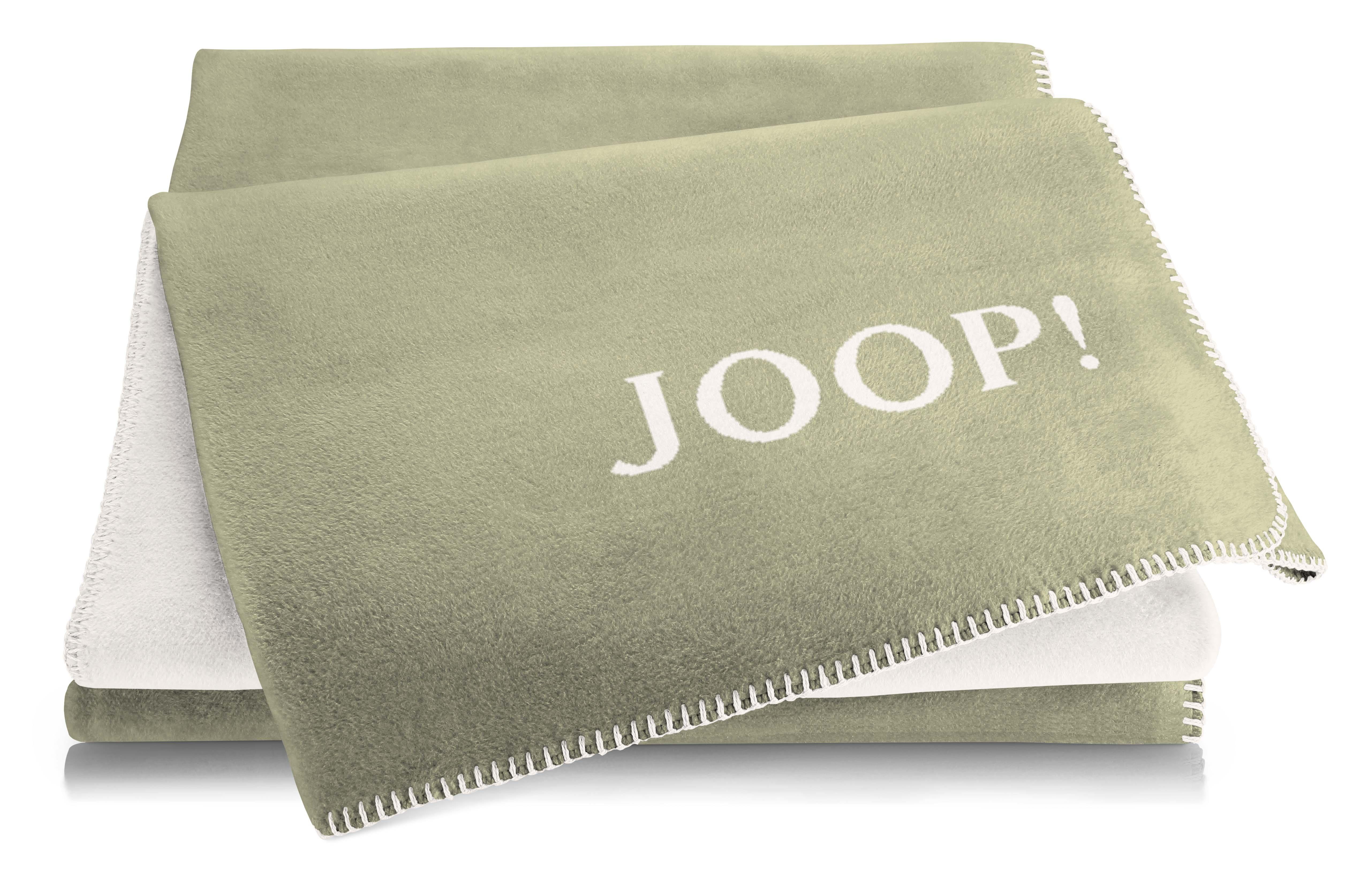 Wohndecke JOOP! 150x200cm in Salbei, Ecru, Dekoration für Zuhause, Leinen