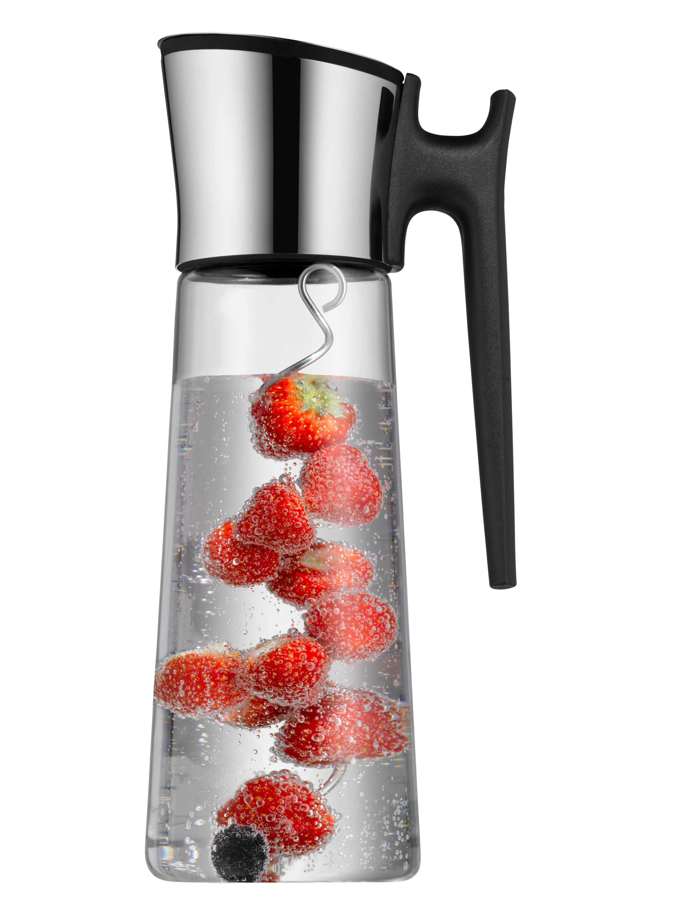WMF Basic Wasserkaraffe mit Griff, 1,5 in tranparent