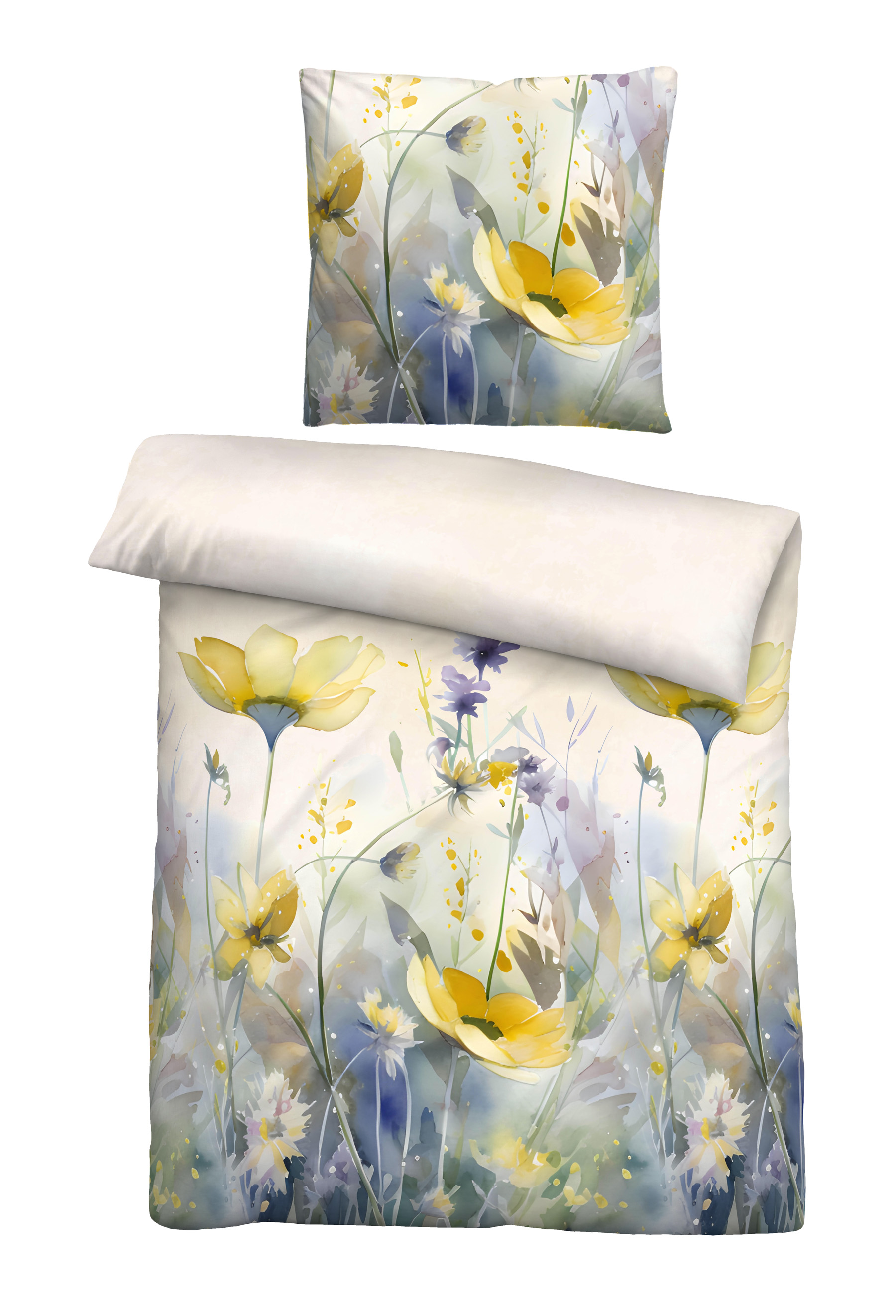 biberna SATIN-Bettwäsche ca. 155x220cm in Farbe Perlmutt biberna SATIN-Bettwäsche ca. 155x220cm in Farbe Perlmutt, Bettwäsche, Kopfkissenbezug, Blumenmuster, Pastellfarben, Sommerfarben