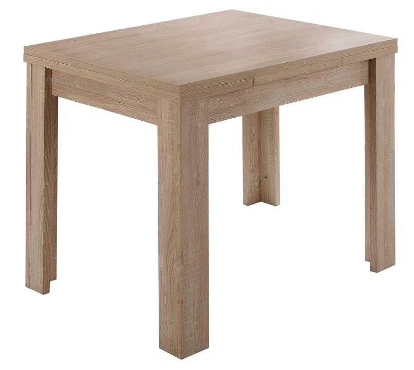 Mäusbacher Esstisch MONZI ca. 80 (136) x 80 cm in Eiche sägerau Dekor