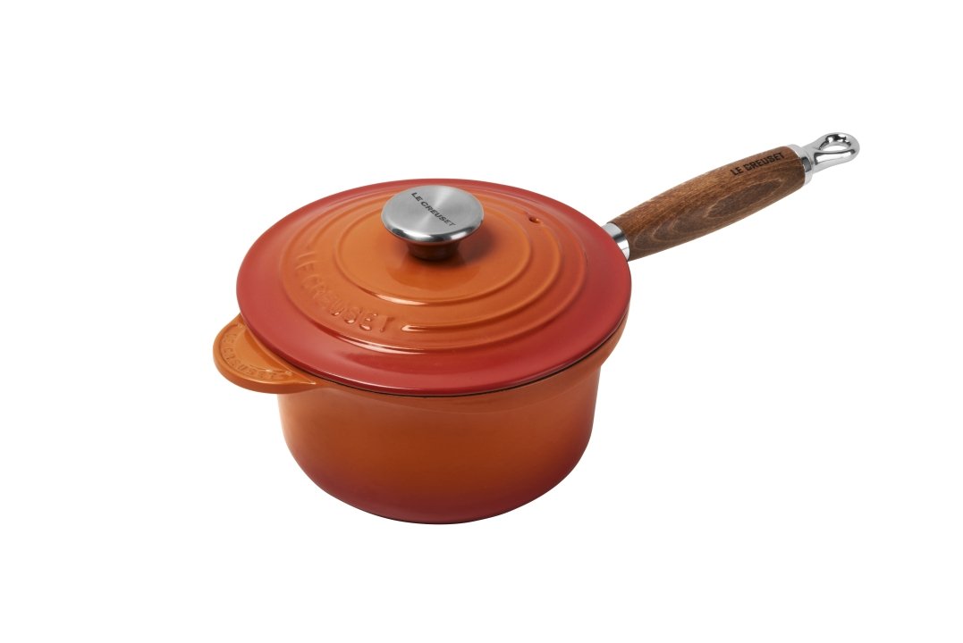 Le Creuset Profitopf mit Holzgriff Ø ca. 18cm Ofenrot