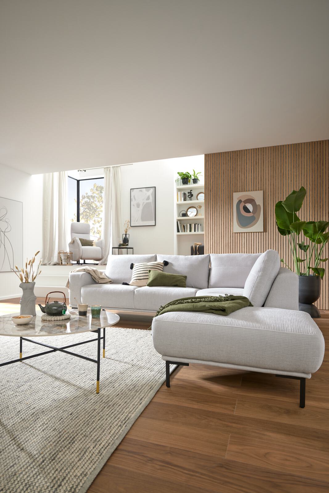 Interliving Polsterecke IL 4255 in Stoff Mara silber