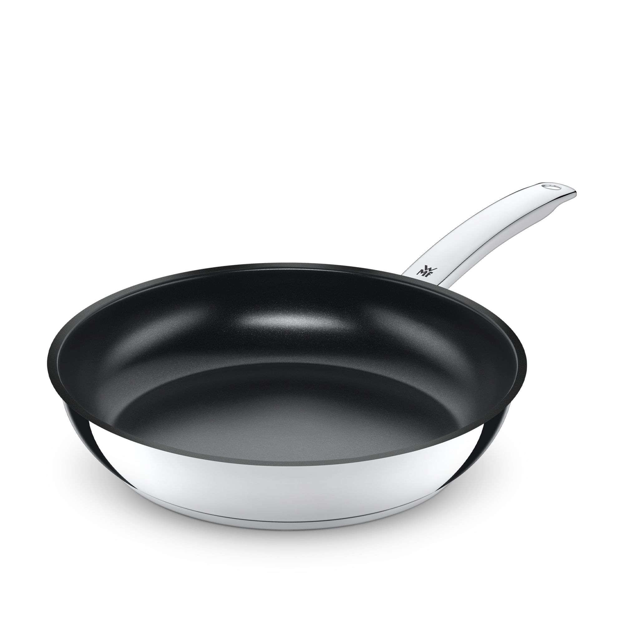 WMF Durado Stielpfanne, 28 cm in Edelstahl WMF Durado Stielpfanne, 28 cm in Edelstahl, Bratpfanne, Antihaft, Stahl, Schwarz, Induktionsgeeignet
