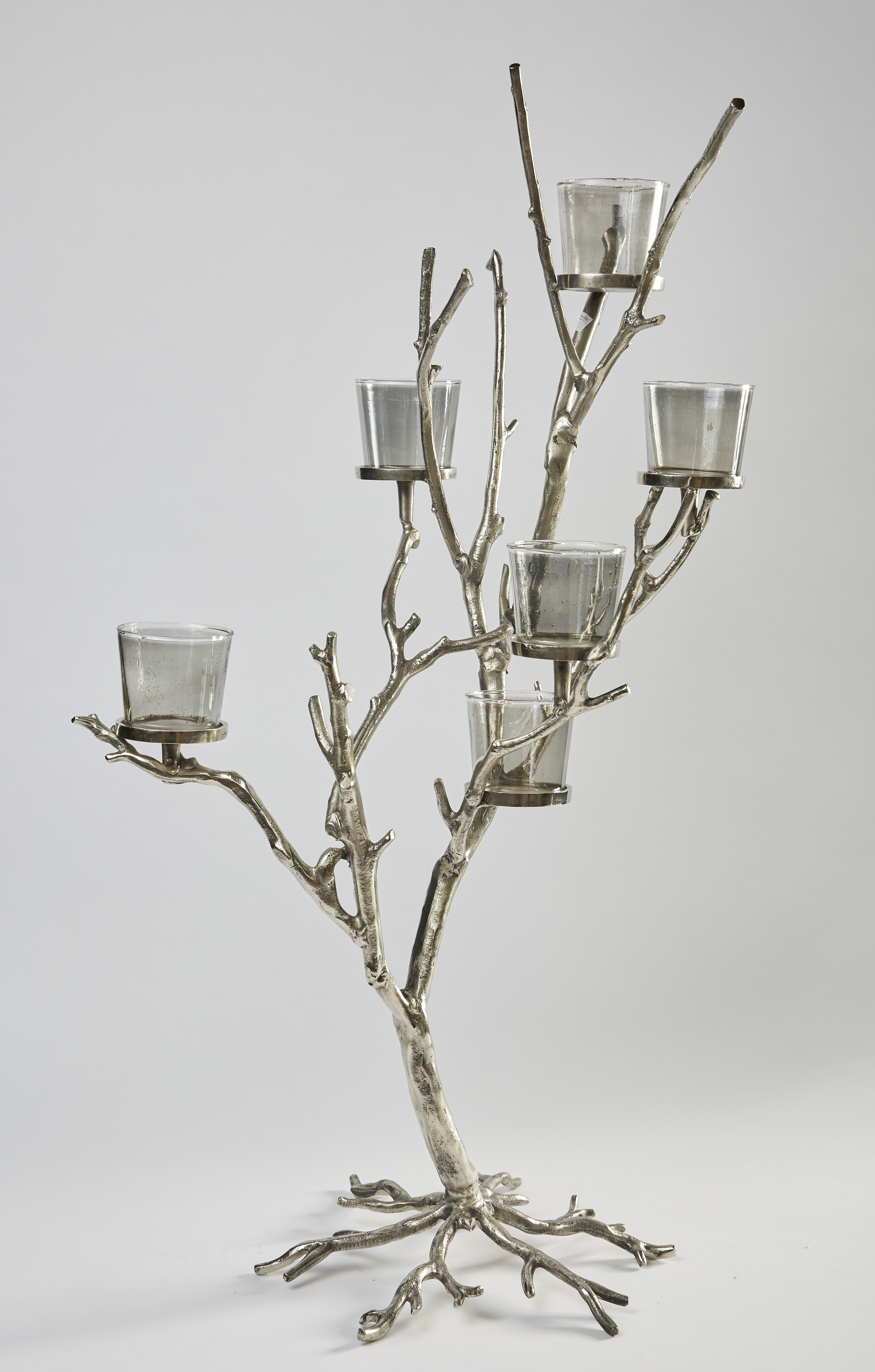L.C. Wholesaler Kerzenständer Baum/Äste 195528 B/H/T ca.62x108x49cm in 62x108x49cm, silber