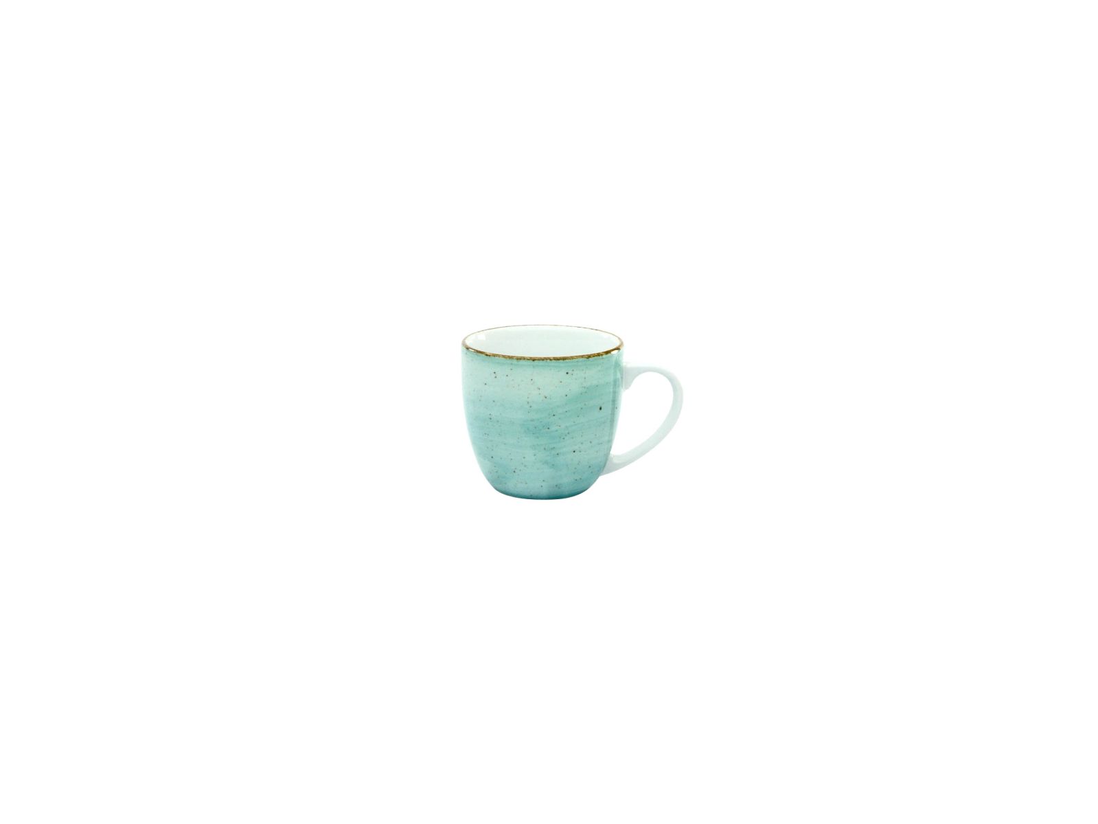 CreaTable Kaffeebecher Vintage Nature in Farbe Aqua glänzend