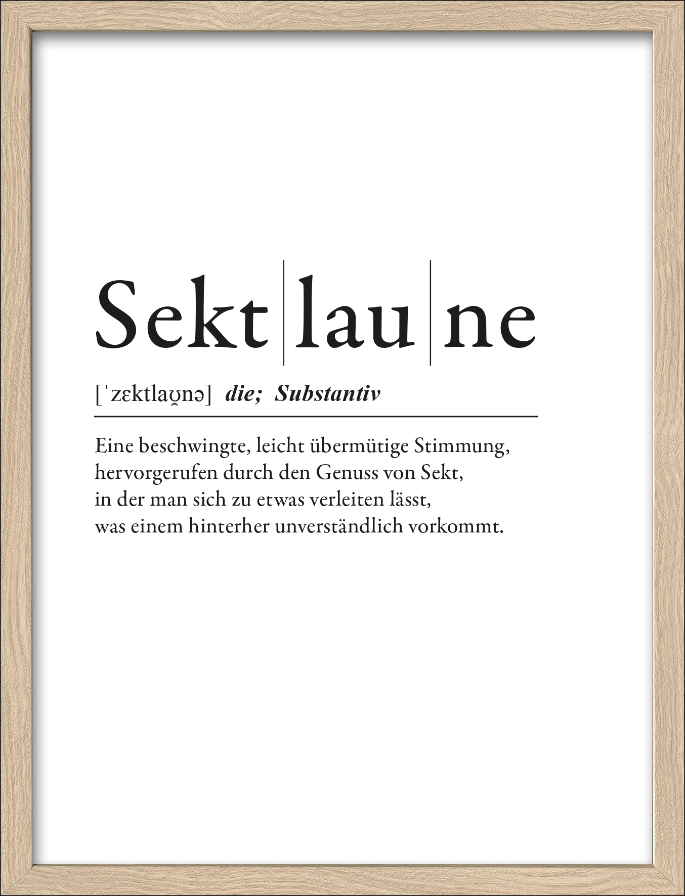 ProArt Framed-Art Slim Scandic 33x43cm Sektlaune