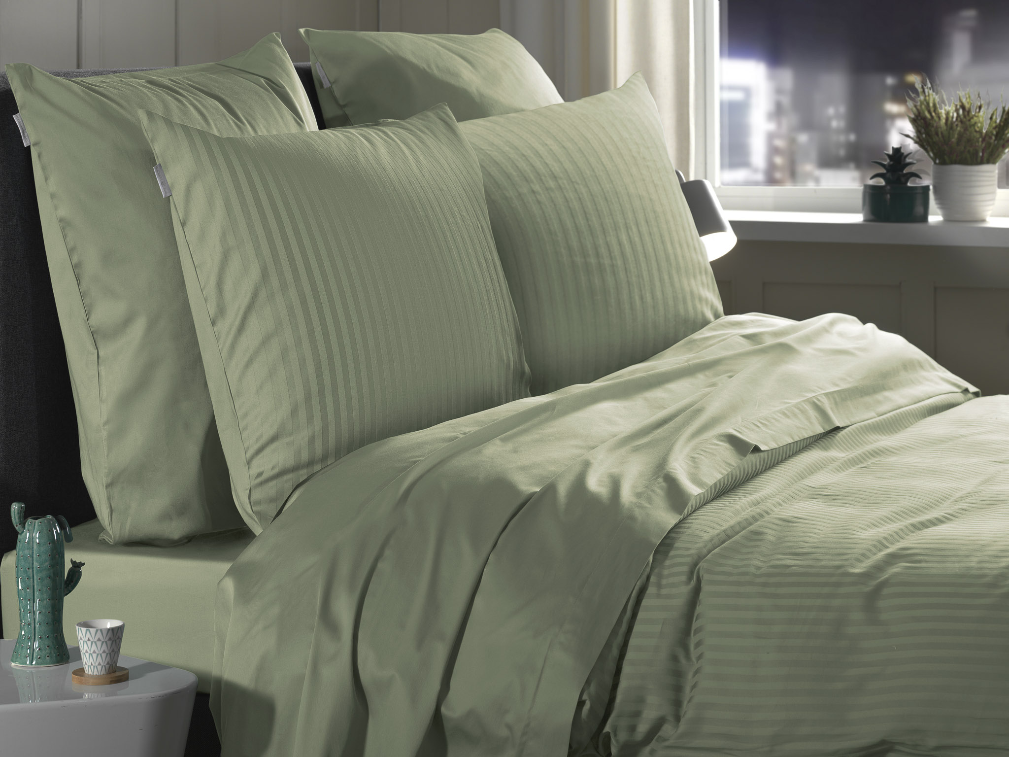Heckettlane Bettwäsche ca. 135x200cm in Farbe Laurel-Green