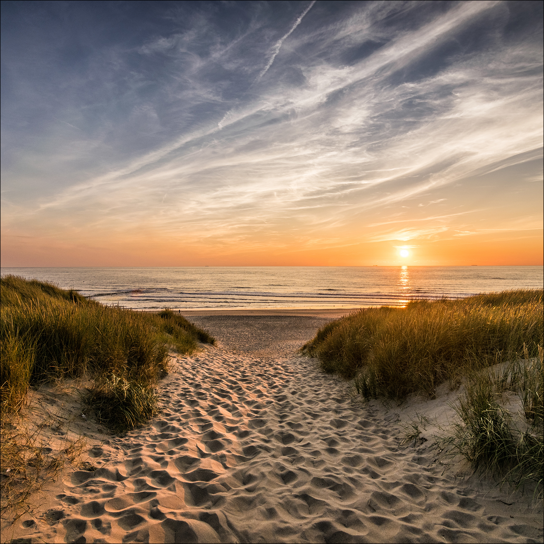 ProArt Glas-Art 30x30cm Weg Zum Strand