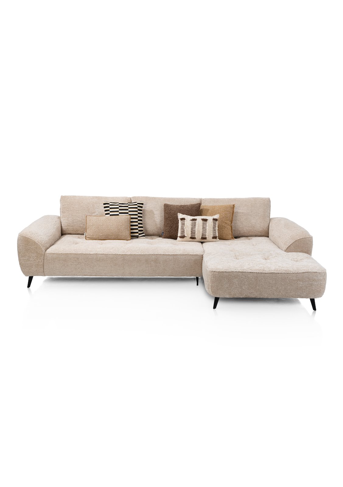 Henders & Hazel Polstergruppe BELLUNO in Derby beige, sofa, sectional, beige, Stoff, Beine