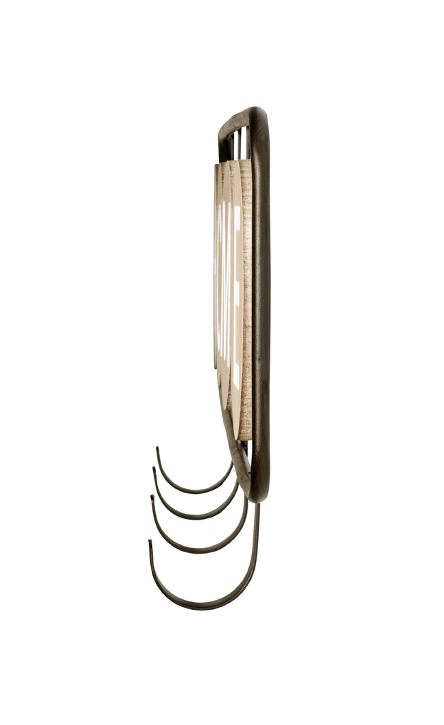 Wandgarderobe in Schwarz, Handmixer, Küchenwerkzeug, Metallhaken, Wandhalter, ergonomischer Griff, Handmixer, Küchengerät, Beige, Schwarz, Metallhaken