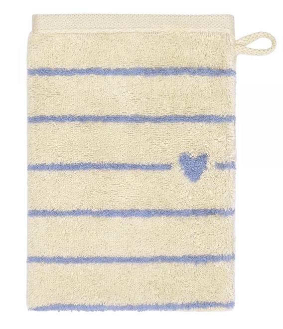 Cawö Waschhandschuh HEART BEATS 16x22cm in Farbe capri Cawö Waschhandschuh HEART BEATS 16x22cm in Farbe capri, handtuch, badetuch, tuch, servietten, hautfreund