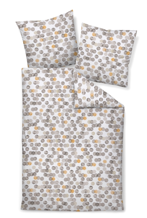 Janine Design Bettwäsche DAVOS ca. 155x220cm in Farbe greige ockergelb