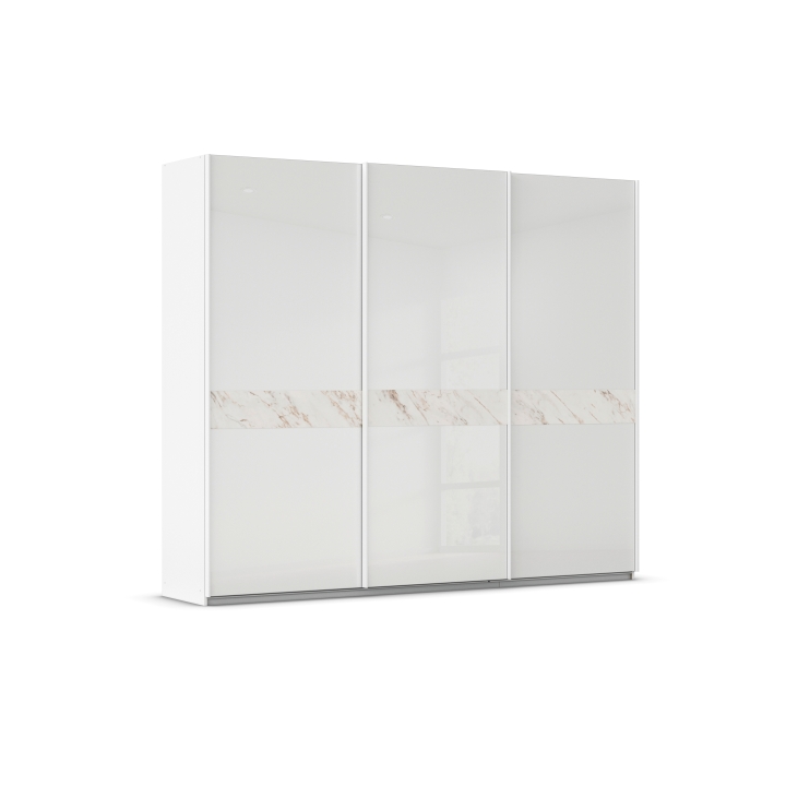 Schwebetürenschrank in Front/Korpus alpinweiß
