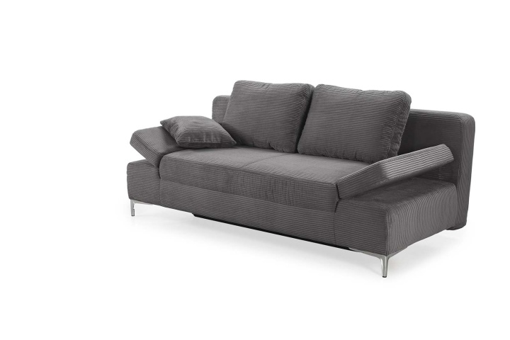 JOB Funktionssofa JANO in 426/09 Cord dunkelgrau, Couch, Mobiliar, Kissen, Dekoration für Zuhause