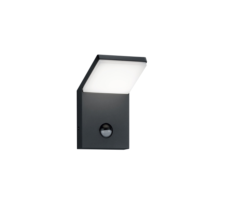 Trio LED-Wandleuchte PEARL in anthrazit, Glas Kunststoff weiß