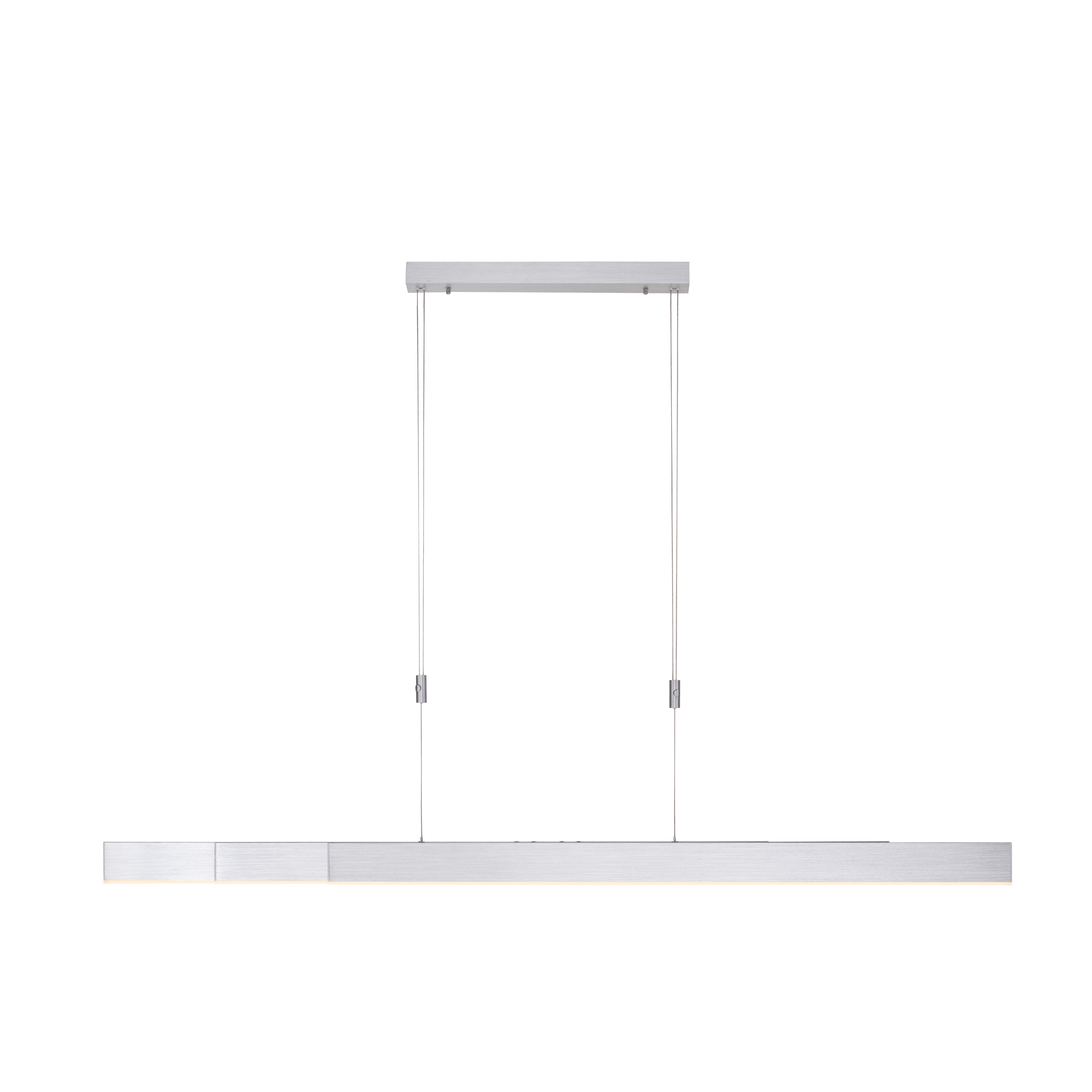 Paul Neuhaus LED-Pendelleuchte PURE MOTO 3-flammig in Farbe aluminium, Pendelleuchte, lineare Leuchte, hängende Lampe, Metalloberfläche, LED-Streifen
