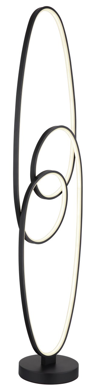 Globo LED-Stehleuchte SPIRA 1-flammig in Farbe schwarz matt, schwarz, Lampe