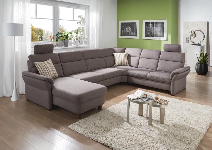Wohnlandschaft ZE-EM15059 ca. 337x239cm in Stoff Vincent stone