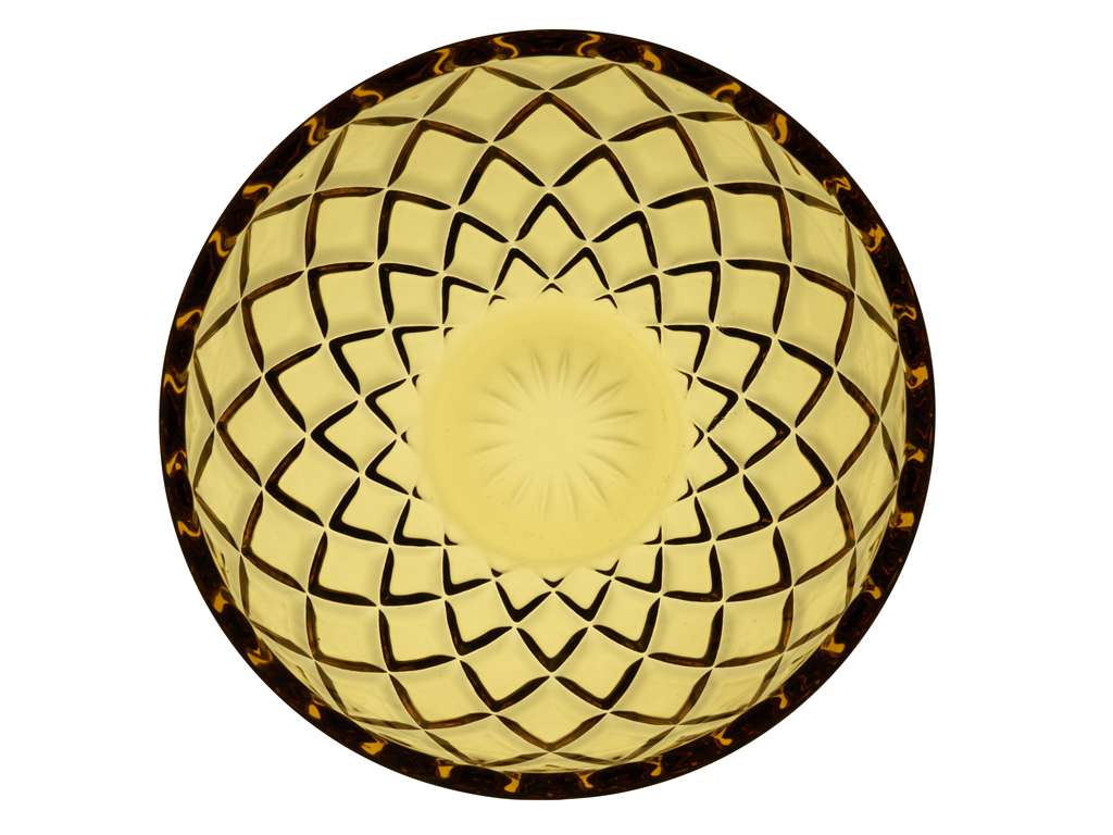 Lyngby Glas Schale 12 cm in Farbe amber